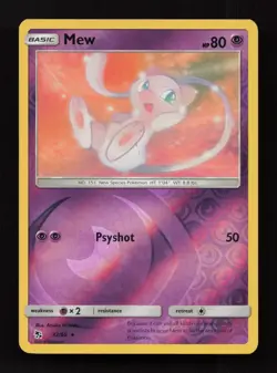 Mew 32/68 Rare Hidden Fates Pokemon Reverse Holo Near Mint - Image 1