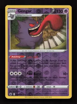 Gengar 057/198 Holo Rare Chilling Reign Pokemon Reverse Holo Near Mint - Image 1