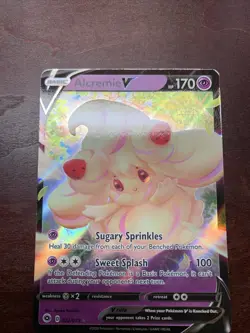 Alcremie V 22/73 Pokemon TCG Champions Path Full Art Ultra Rare NM ** Sleeved ** - Image 2