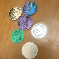 Nintendo Pokemon TCG Flip Coins Pikachu Mewtwo 1999 25th Anniversary WOTC - Image 1