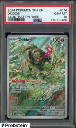 2024 Pokemon SFA EN Illustration Rare #074 Okidogi PSA 10 GEM MINT - Image 1