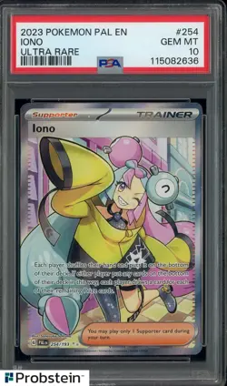 2023 Pokemon PAL EN Ultra Rare #254 Iono PSA 10 GEM MINT - Image 1