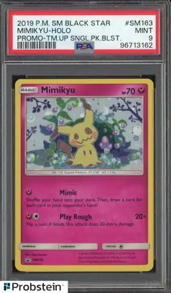 2019 Pokemon TCG S&M BSP BLSTR #SM163 Mimikyu Holo PSA 9 MINT - Image 1