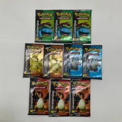 Lot of (10) Pokemon TCG Generations Booster Packs Sealed 20th Anniversary - Image 2