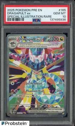 2025 Pokemon PRE EN Special Illustration Rare #165 Dragapult ex PSA 10 GEM MINT - Image 1