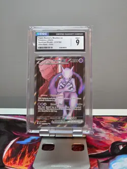 POKEMON TEAM ROCKET MEWTWO EX DESTINED RIVALS 213/182 ULTRA RARE HOLO CGC 9 - Image 1