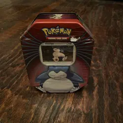 Pokemon TCG: Mighty Mysterious Tin Snorlax New Factory Sealed 2021 3x Boosters - Image 1