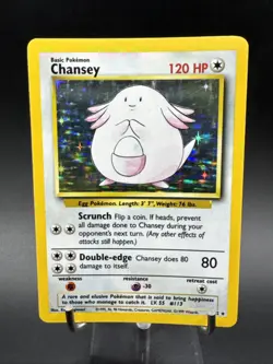 Pokemon TGC - Chansey - 3/102 Base Set Unlimited Holo Rare - Image 1