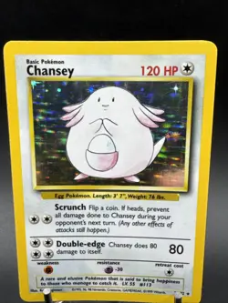 Pokemon TGC - Chansey - 3/102 Base Set Unlimited Holo Rare - Image 2