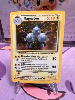 Magneton 9/102 Holo Rare - Pokemon Base Set - Vintage WOTC LP - Image 3
