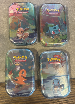 LOT OF 4 Pokemon TCG Kanto Friends Mini Tin Set (D22)- Factory Sealed! - Image 1