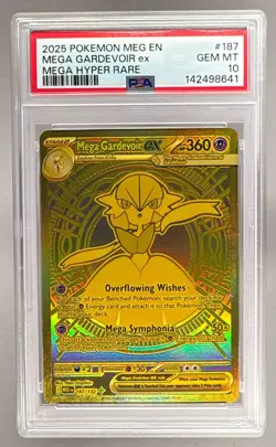 142498641 Mega Gardevoir ex 2025 Pokemon Mega Evolution #187 PSA 10 - Image 1