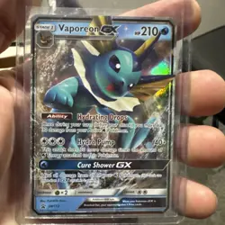 Pokemon TCG Vaporeon GX SM172 Promo Sun & Moon Black Star Holo - Image 1