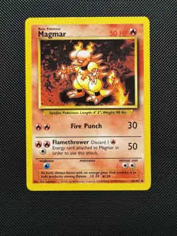 Pokemon TCG Magmar 36/102 Base Set Uncommon Near Mint 1999 WoTC - Image 1