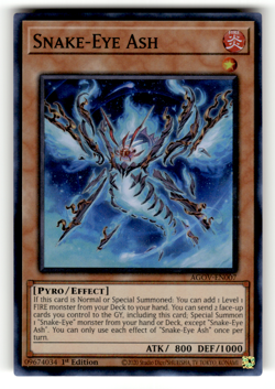 Snake-Eye Ash AGOV-EN007 1st Edition Super Rare Age of Overlord LP - Image 1