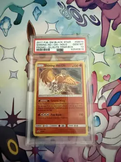 Pokemon Shining Ho-Oh SM70 SM Black Star Promo Holo PSA 10 TCG Card Stock - Image 1