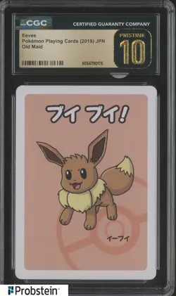 2019 Pokemon Playing Cards Japanese Old Maid Eevee CGC 10 PRISTINE - Image 1