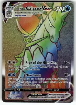 Ice Rider Calyrex VMAX (Secret) 202/198 Chilling Reign NM Pokemon Card TCG - Image 1