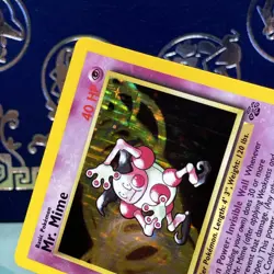 Pokemon Mr. Mime 6/64 Jungle Holo Rare 1st Edition English Card 1999 NM/M - Image 3