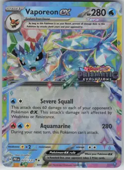 Vaporeon ex - (Prismatic Evolutions Stamp) Promo Miscellaneous Cards & Products - Image 1