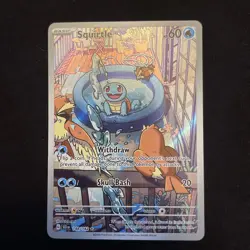 Pokemon Squirtle TCG Stellar Crown Illustration Rare Holo Card 148/142 - Image 1