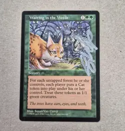 UNPLAYED SIGNED NM Mirage Waiting in the Weeds MTG MAGIC SUSAN VAN CAMP VINTAGE - Image 1
