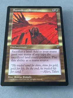 Squandered Resources Visions MTG—Never Played Near Mint—Vintage—RESERVE LIST - Image 3