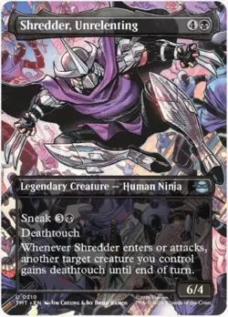 Shredder, Unrelenting (Foil, Borderless, #210, NM) Teenage Mutant Ninja Turtles - Image 1