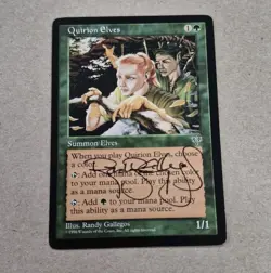 UNPLAYED SIGNED NM Quirion Elves MTG Mirage Magic RANDY GALLEGOS EDH CUBE VTG - Image 1