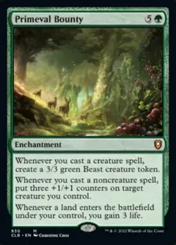 x1 Primeval Bounty - Deck Exclusive M MTG Commander Legends: Battle for Baldur's - Image 1