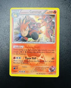 Pokemon TCG Single Card Team Magma's Camerupt Holo Rare 2/34 Double Crisis 2015 - Image 1