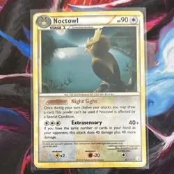 Pokemon Noctowl Holo Rare 8/123 Heartgold & Soulsilver Stage 1 HP 90 - Image 1