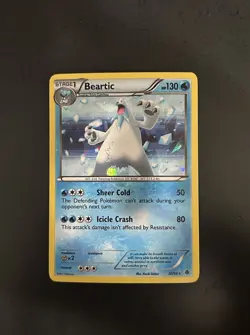 Pokemon Beartic 30/98 Emerging Powers Holo Rare Stage 1 130 HP Sheer Cold - Image 1