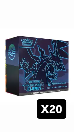 X20 Pokemon TCG Phantasmal Flames Pokemon Center ETB Elite Trainer Box - Sealed - Image 1