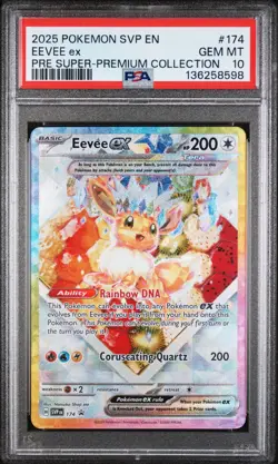 2025 POKEMON SVP EN-SV BLACK STAR PROMO #174 EEVEE EX PSA 10 - Image 1