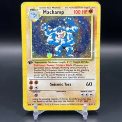 Pokemon TCG Machamp Base Set 8/102 Holo 1st Edition Holo Rare - Image 1