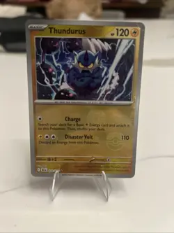 Pokemon TCG Thundurus Master Ball Pattern Black Bolt Holo Card 033/086 SV11B - Image 1