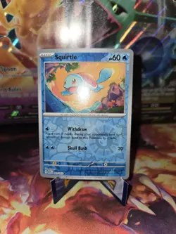 Pokemon TCG Scarlet Violet 151 Reverse Holo 007/165 NM Squirtle - Image 1