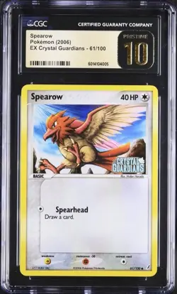 2006 Pokemon Ex Crystal Guardians Spearow Reverse Foil Psa 10 - Image 1