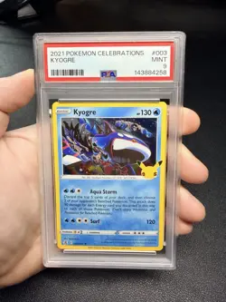 2021 POKEMON CELEBRATIONS #003 KYOGRE PSA 9 - Image 1