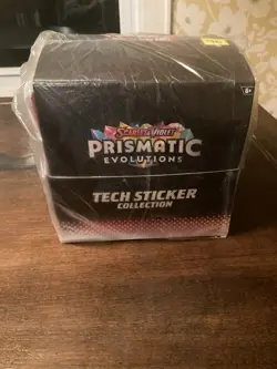 Pokemon Prismatic Evolutions Tech Sticker Collection Full Case Display Sealed - Image 1