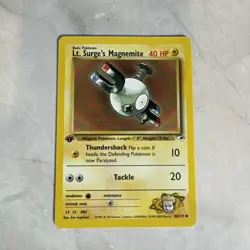 Pokemon 1st Edition Gym Heroes Lt. Surge's Magnemite 80/132 - Image 1