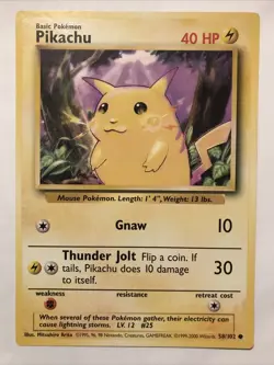 Pikachu Jumbo Promo Pl 58/102 1999-2000 Base Set Not For Play Use Pokemon - Image 1