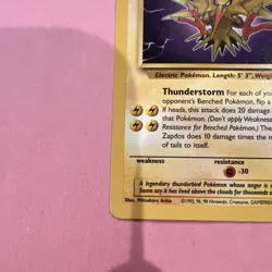 Pokemon Zapdos Rare 80 HP Fossil 30/62 The Pokemon Company 1999 - Image 4
