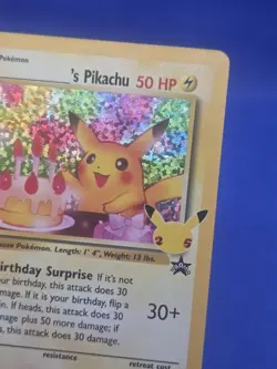 Pokemon Celebrations Classic Collection Birthday Pikachu 24/53 Stamped Holo NM - Image 4