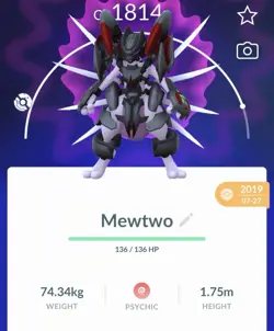 Pokemon Go PTC Acc, Guaranteed Lucky Armor Mewtwo - Image 1