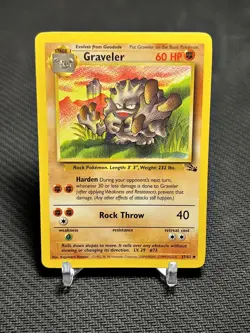 1999 Pokemon TCG Fossil Graveler Uncommon 37/62 - LP - Image 1