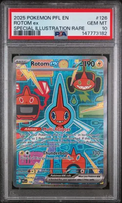 2025 Pokemon Phantasmal Flames #126 Full Art Rotom ex SIR PSA 10 Gem Mint - Image 1