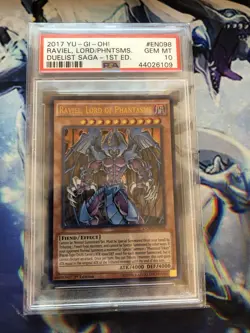 2017 Yu-Gi-Oh! Raviel, Lord Of Phantasms Duelist Saga EN098 PSA 10 - Image 1