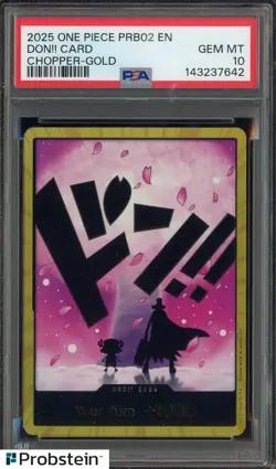2025 One Piece PRB02 EN Don!! Card Tony Tony Chopper Gold PSA 10 GEM MINT - Image 1